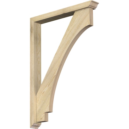 Ekena Millwork Imperial Traditional Rough Sawn Bracket w/ Offset Brace, Douglas Fir, 4"W x 30"D x 42"H BKT0402X30X42IMP01RDF
